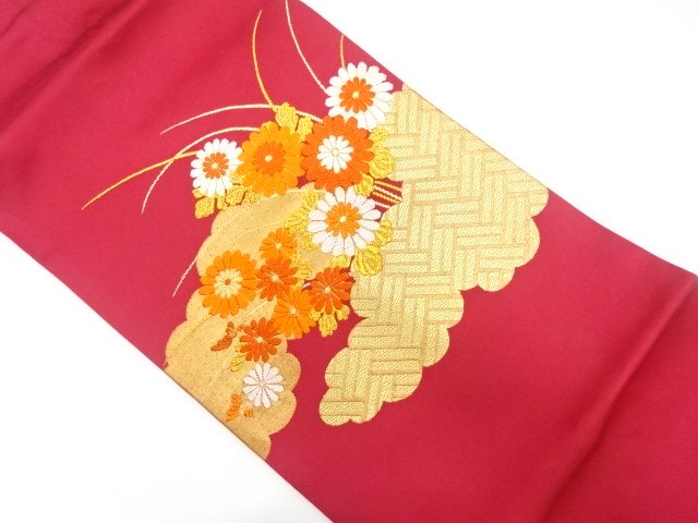 JAPANESE KIMONO / NAGOYA OBI / WOVEN CLOUD & KIKU 